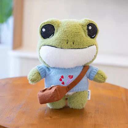 Swoakie: Adorable Frog Plush in Cozy Sweater Designs