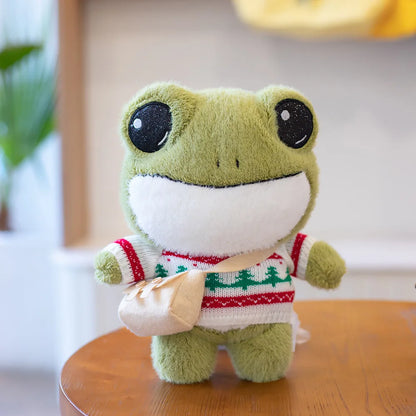 Swoakie: Adorable Frog Plush in Cozy Sweater Designs