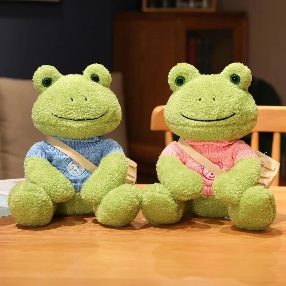 Boakie: Adorable Frog Plush in Cozy Sweater Designs