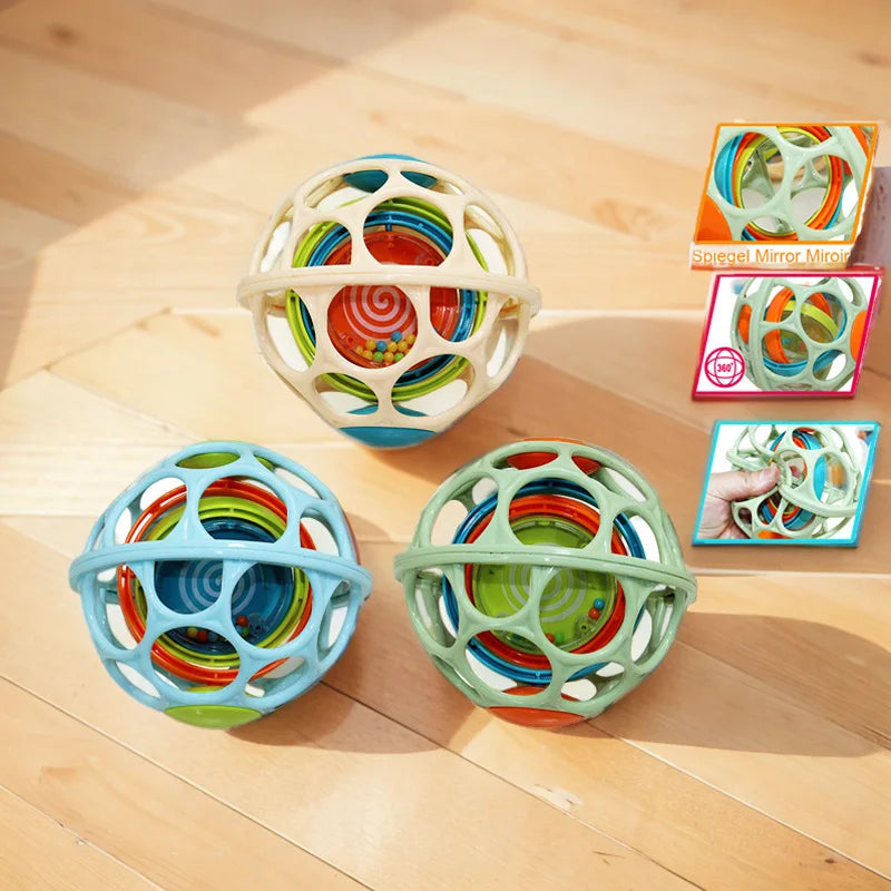 Baltod : Colorful Rattle Ball for Soothing Teething Relief and Fun Playtime