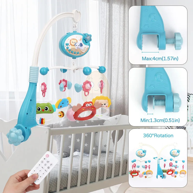 Bahkro: Rotating Sensory Hang Toy with Night Projector for Babies