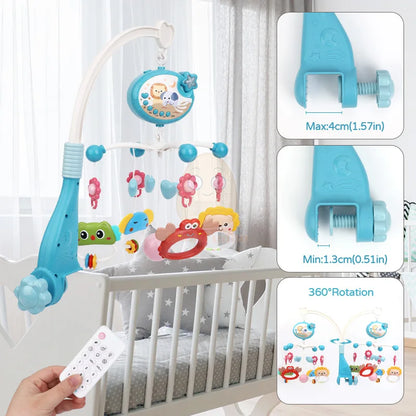 Bahkro: Rotating Sensory Hang Toy with Night Projector for Babies