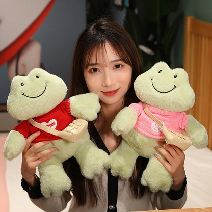 Froakie: Adorable Frog Plush in Cozy Sweater Designs and Shoulder Bags