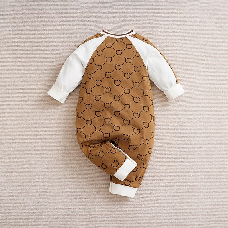 Bearlo: Premium Monogram Baby Romper for Everyday Comfort