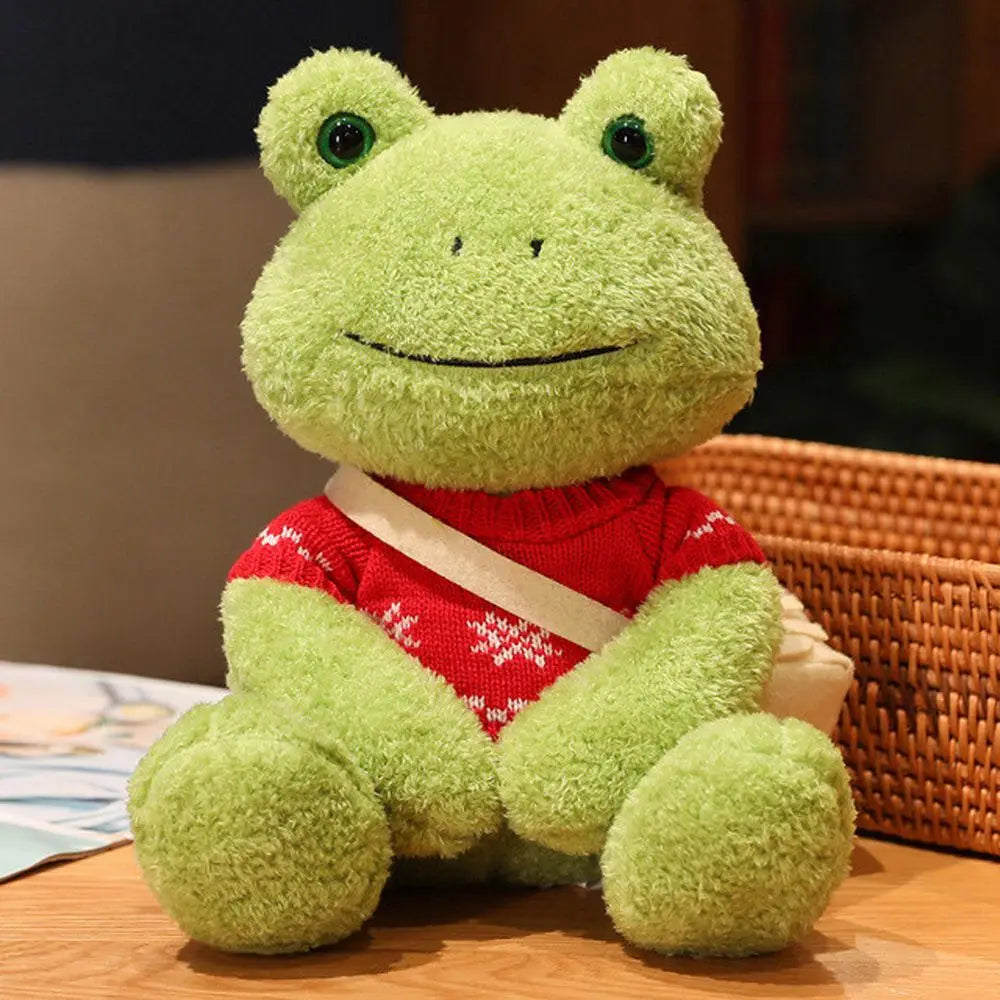 Boakie: Adorable Frog Plush in Cozy Sweater Designs