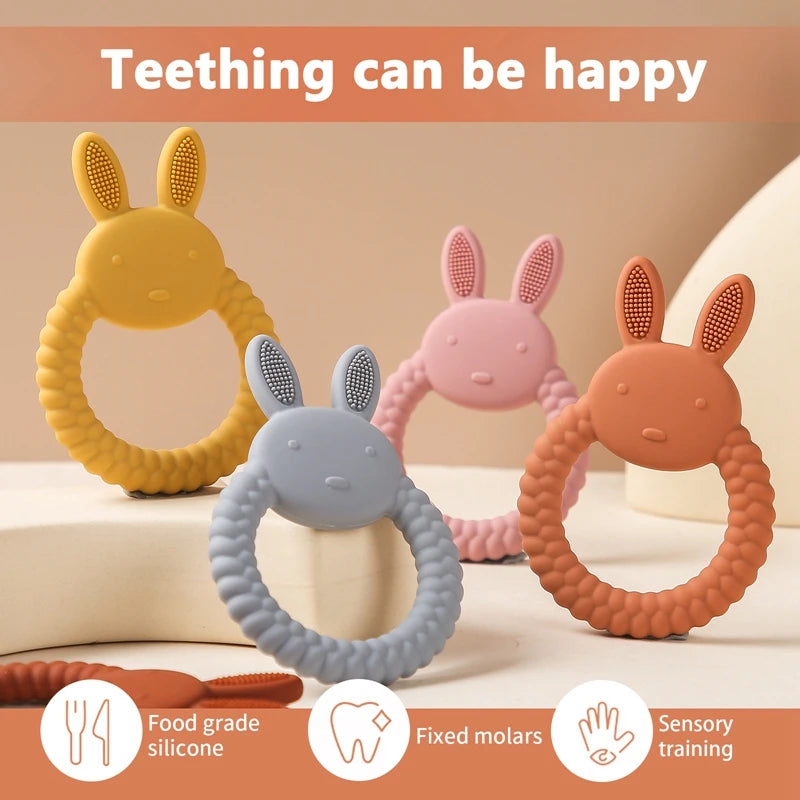 Bunny & Panda: Safe, Soothing, and Playful Teething Toy for Happy Babies