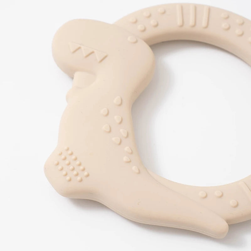 Dinnox: Dinosaur-Themed Silicone Teething Ring to Soothe and Entertain Babies