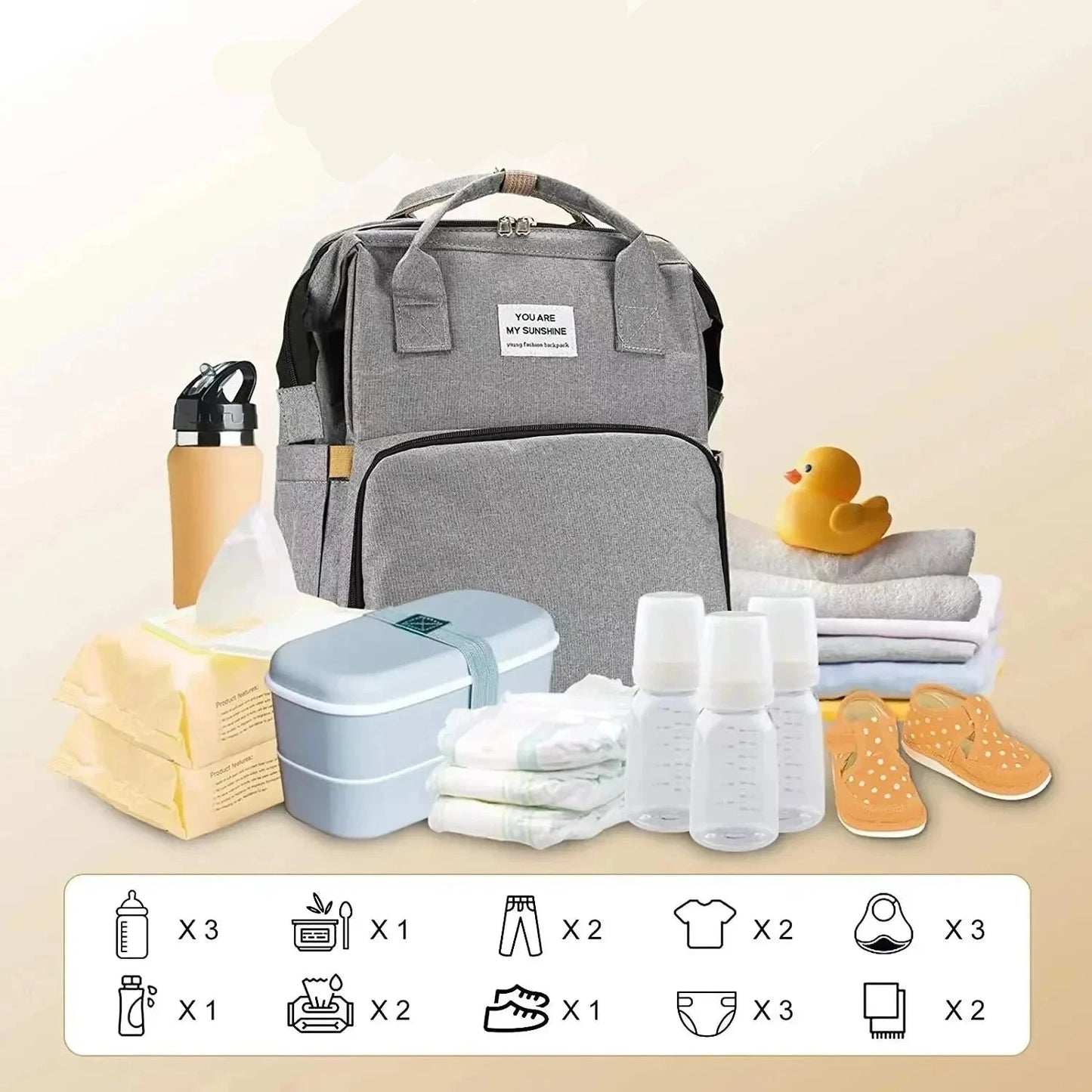 Parenzo: Multi-Function Diaper Bag and Baby Crib