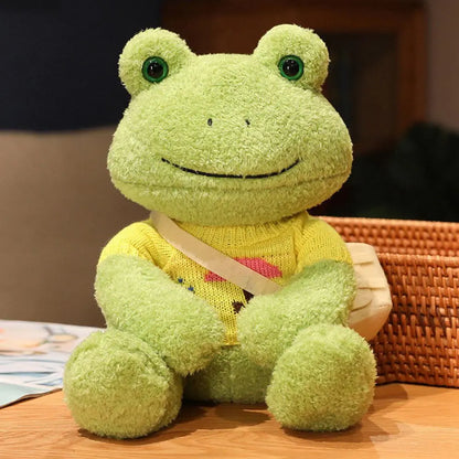 Boakie: Adorable Frog Plush in Cozy Sweater Designs