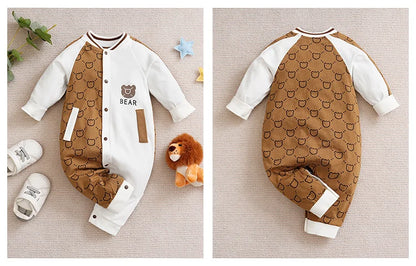 Bearlo: Premium Monogram Baby Romper for Everyday Comfort