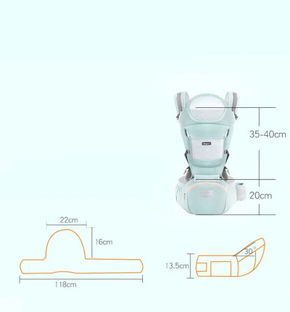 Snugara: Ergonomic Baby Carrier with Waist Section & Storage