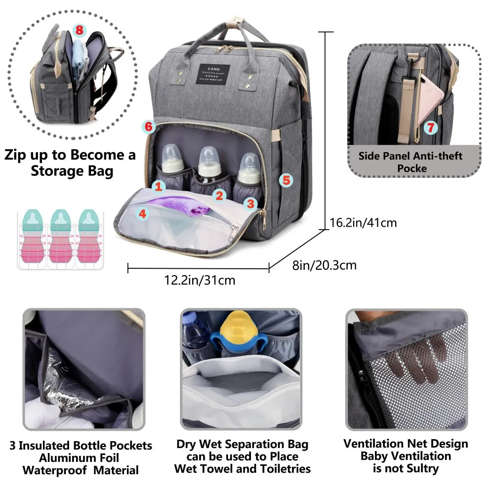 LiloBag: Multi-Function Diaper Bag and Baby Crib