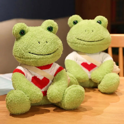 Boakie: Adorable Frog Plush in Cozy Sweater Designs