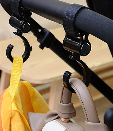 Mook: Sleek, All-Black Stroller Hook for Modern Parents