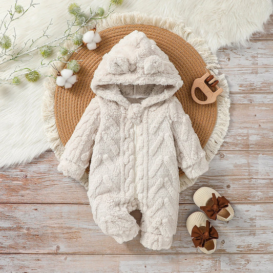 Sleepsy: Adorable Knit Baby Rompers with Cozy Hoodie with Knit Pattern Design