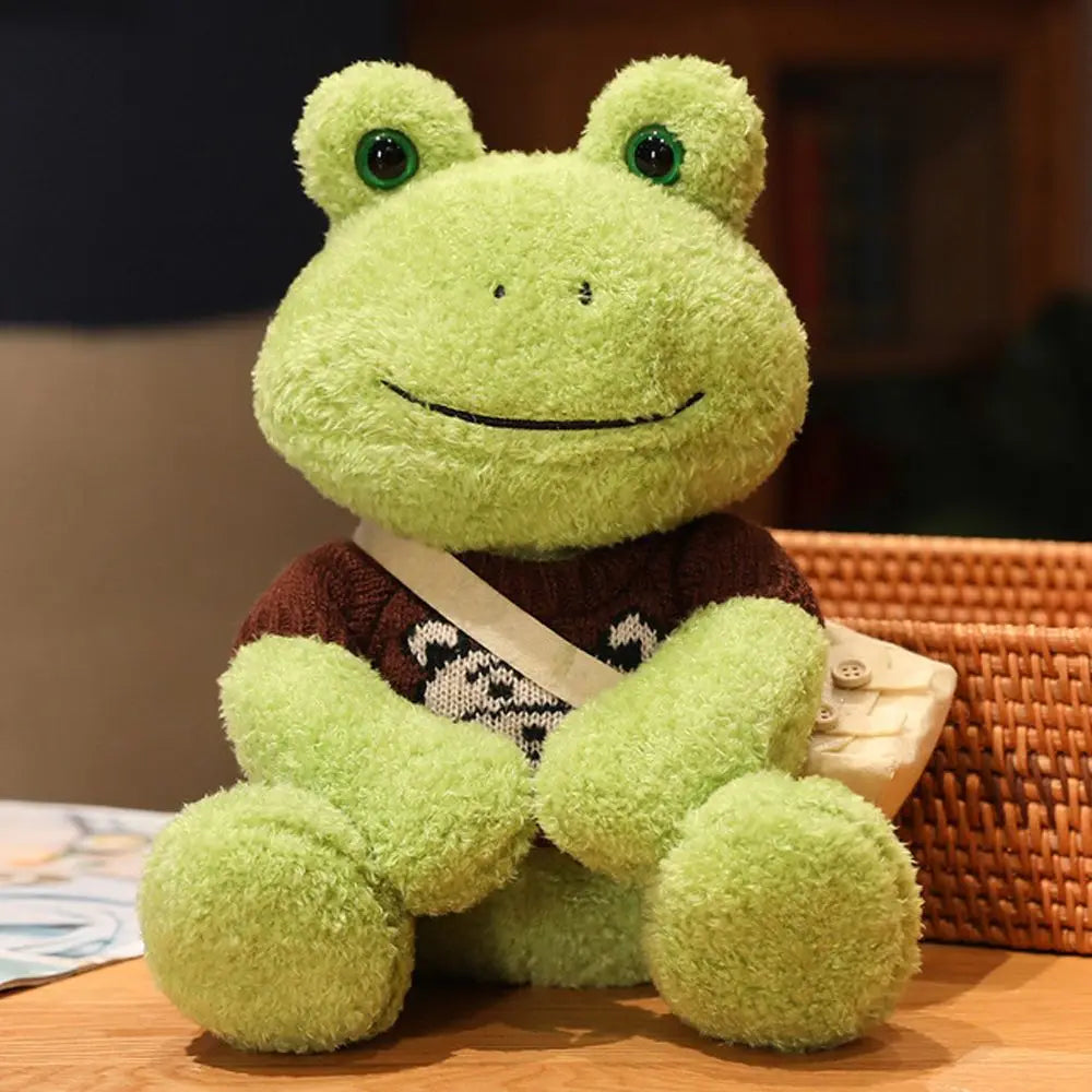 Boakie: Adorable Frog Plush in Cozy Sweater Designs