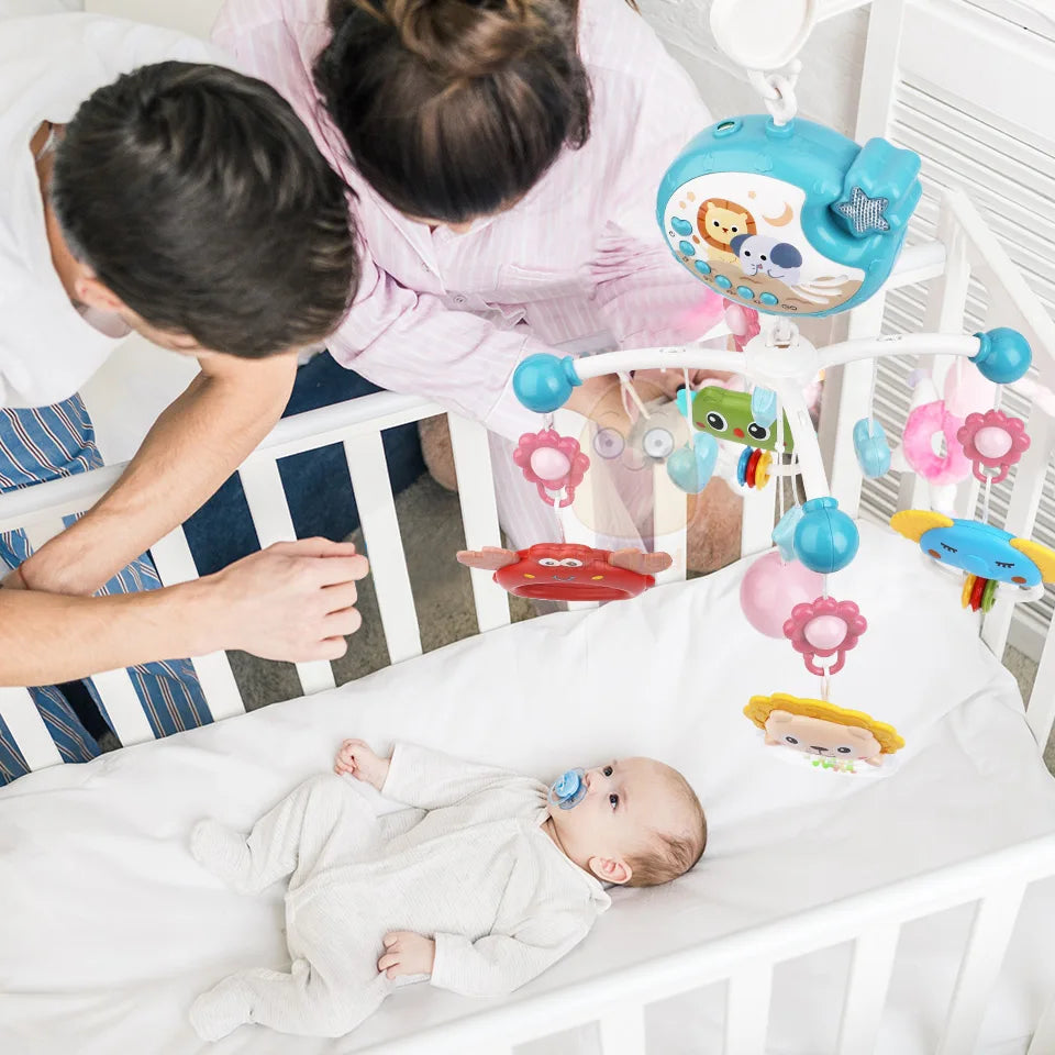 Bahkro: Rotating Sensory Hang Toy with Night Projector for Babies