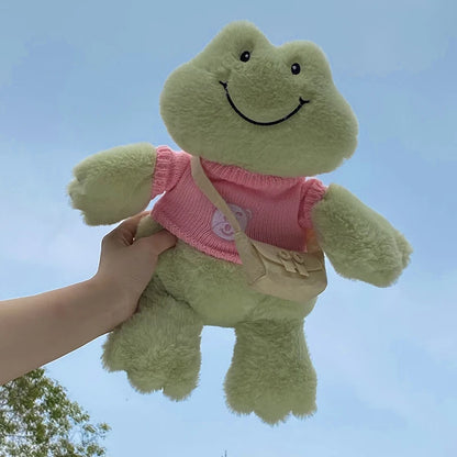 Froakie: Adorable Frog Plush in Cozy Sweater Designs and Shoulder Bags