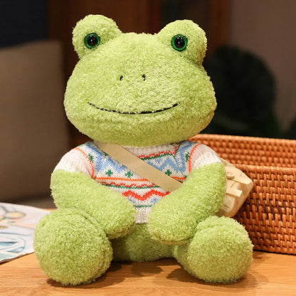 Boakie: Adorable Frog Plush in Cozy Sweater Designs