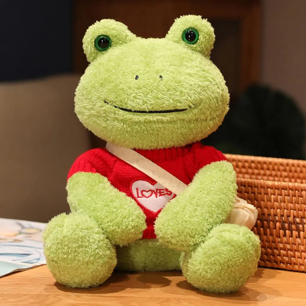 Boakie: Adorable Frog Plush in Cozy Sweater Designs