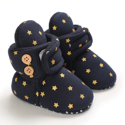 Muhz: Sleek, All-Black Baby Winter Boots with Straps