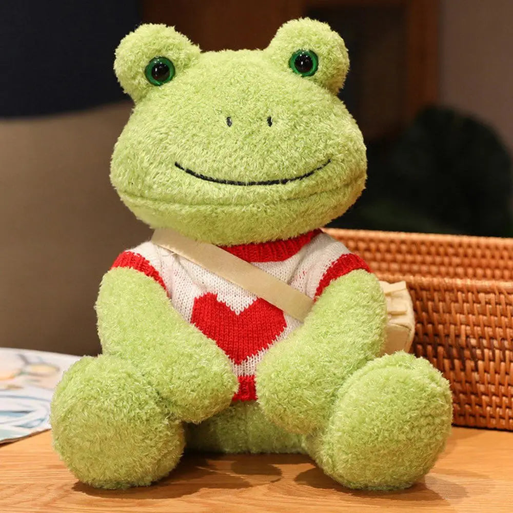 Boakie: Adorable Frog Plush in Cozy Sweater Designs