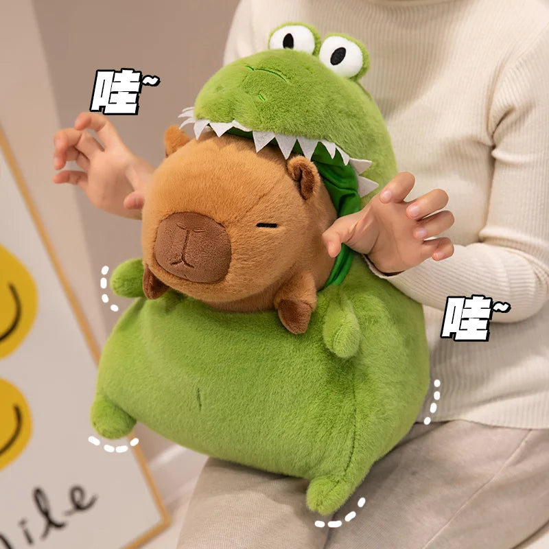 CappieFroakie: Adorable Capybara and Frog Plush Duo