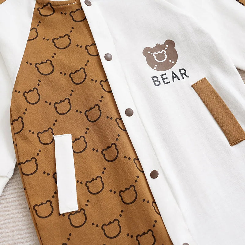 Bearlo: Premium Monogram Baby Romper for Everyday Comfort