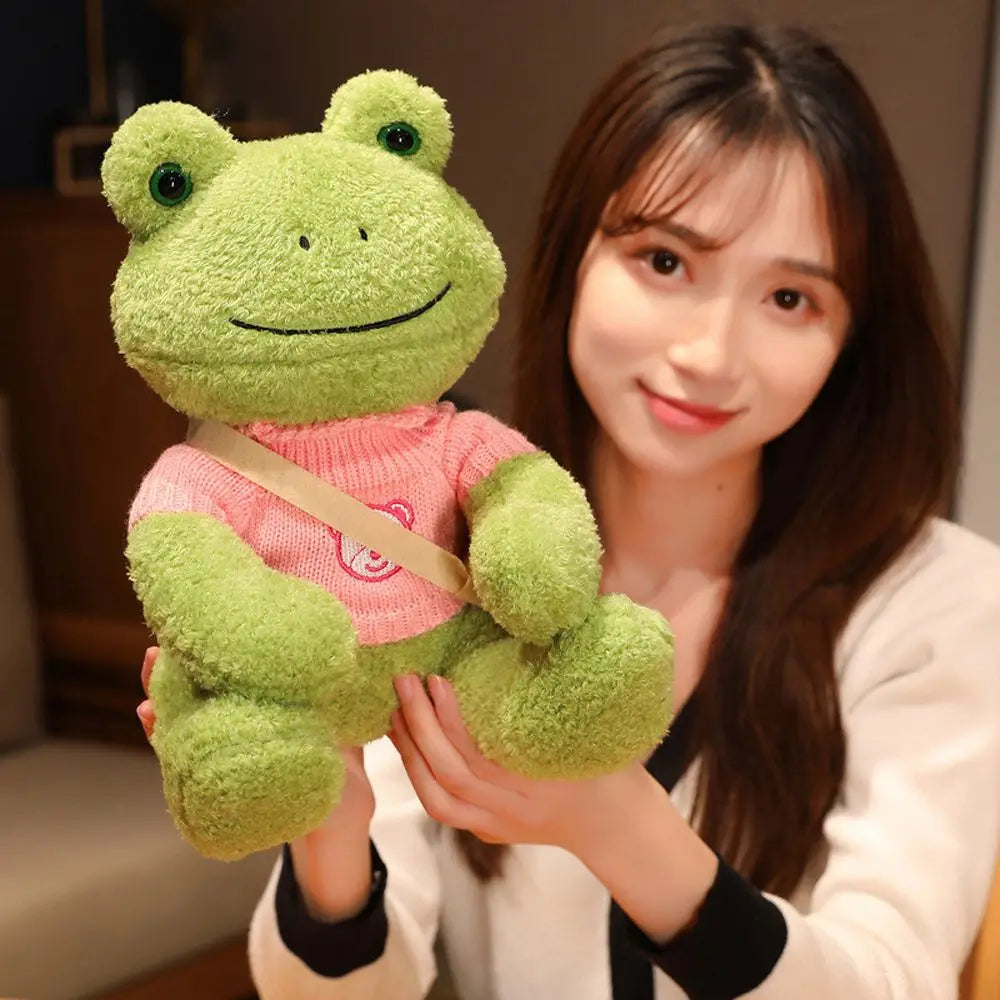 Boakie: Adorable Frog Plush in Cozy Sweater Designs