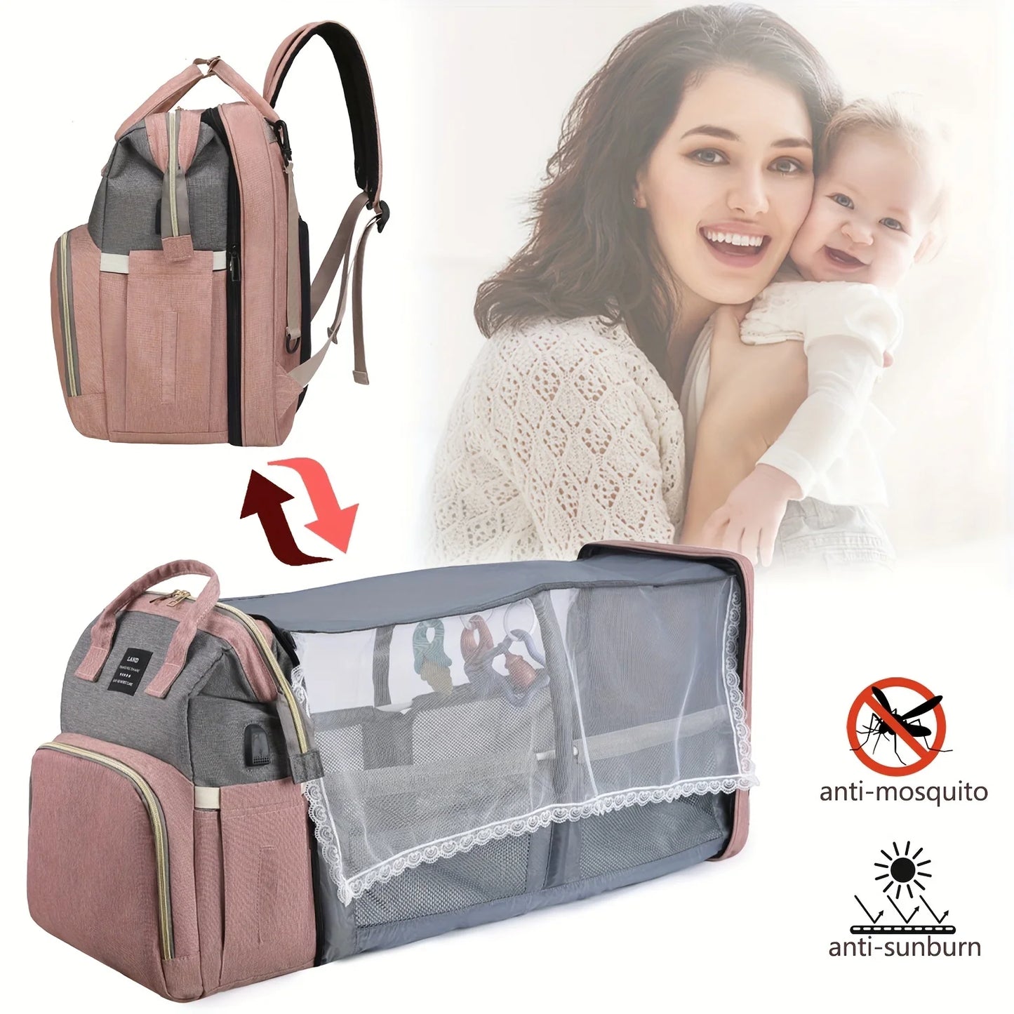 LiloBag: Multi-Function Diaper Bag and Baby Crib