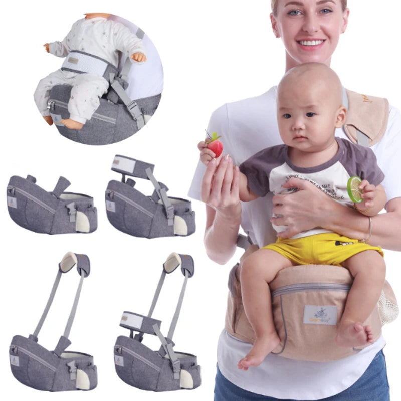 Gabezyy: Ergonomic Baby Carrier with Waist Stool & Support