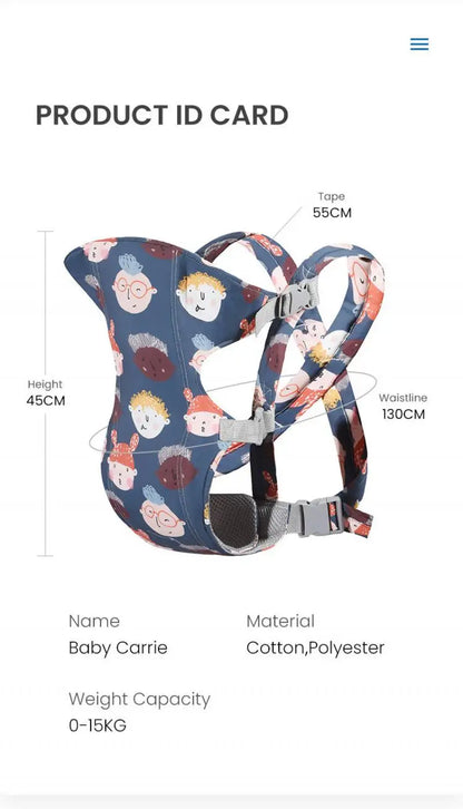 Babetto: Ergonomic Baby Carrier for 4-Way Comfort