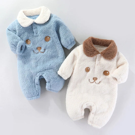 Pullie: Luxurious Teddyfleece Baby Onesie with Cute Collar