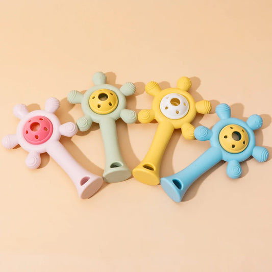 LOLLA: Lollipop-Shaped Silicone Teething Rattle for Soothing and Fun Play