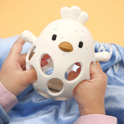 Chickly: Adorable Chicken-Shaped Teething Rattle for Soothing and Playful Fun