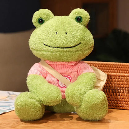 Boakie: Adorable Frog Plush in Cozy Sweater Designs