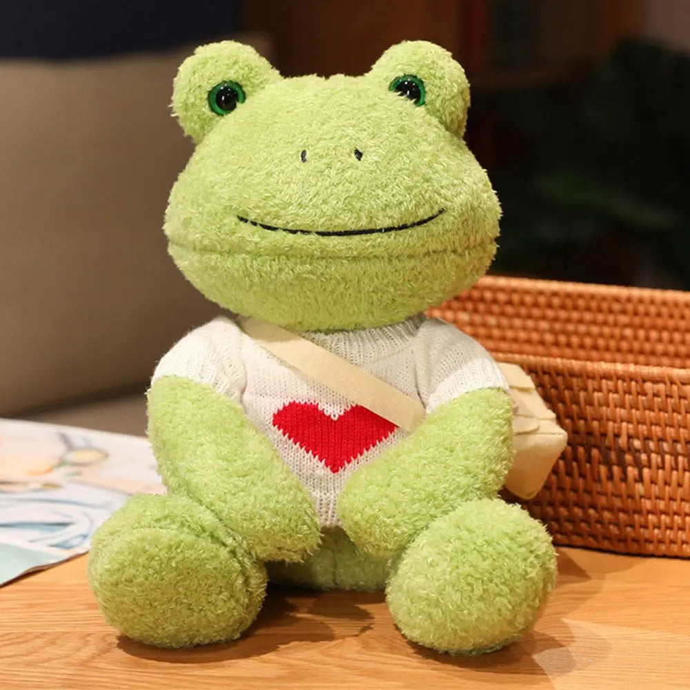 Boakie: Adorable Frog Plush in Cozy Sweater Designs