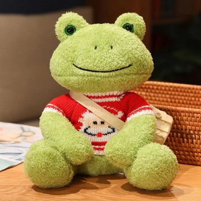 Boakie: Adorable Frog Plush in Cozy Sweater Designs