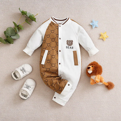 Bearlo: Premium Monogram Baby Romper for Everyday Comfort