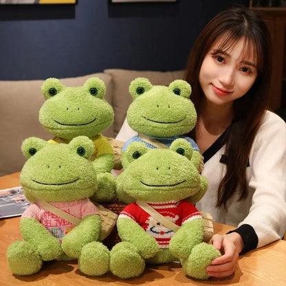 Boakie: Adorable Frog Plush in Cozy Sweater Designs