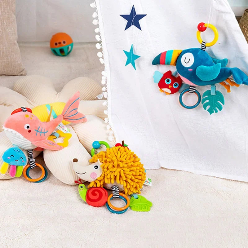 Hangoo: Animal-Themed Hanging Sensory Toy for Baby Stimulation