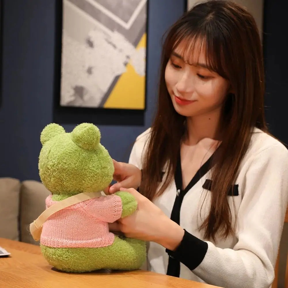 Boakie: Adorable Frog Plush in Cozy Sweater Designs