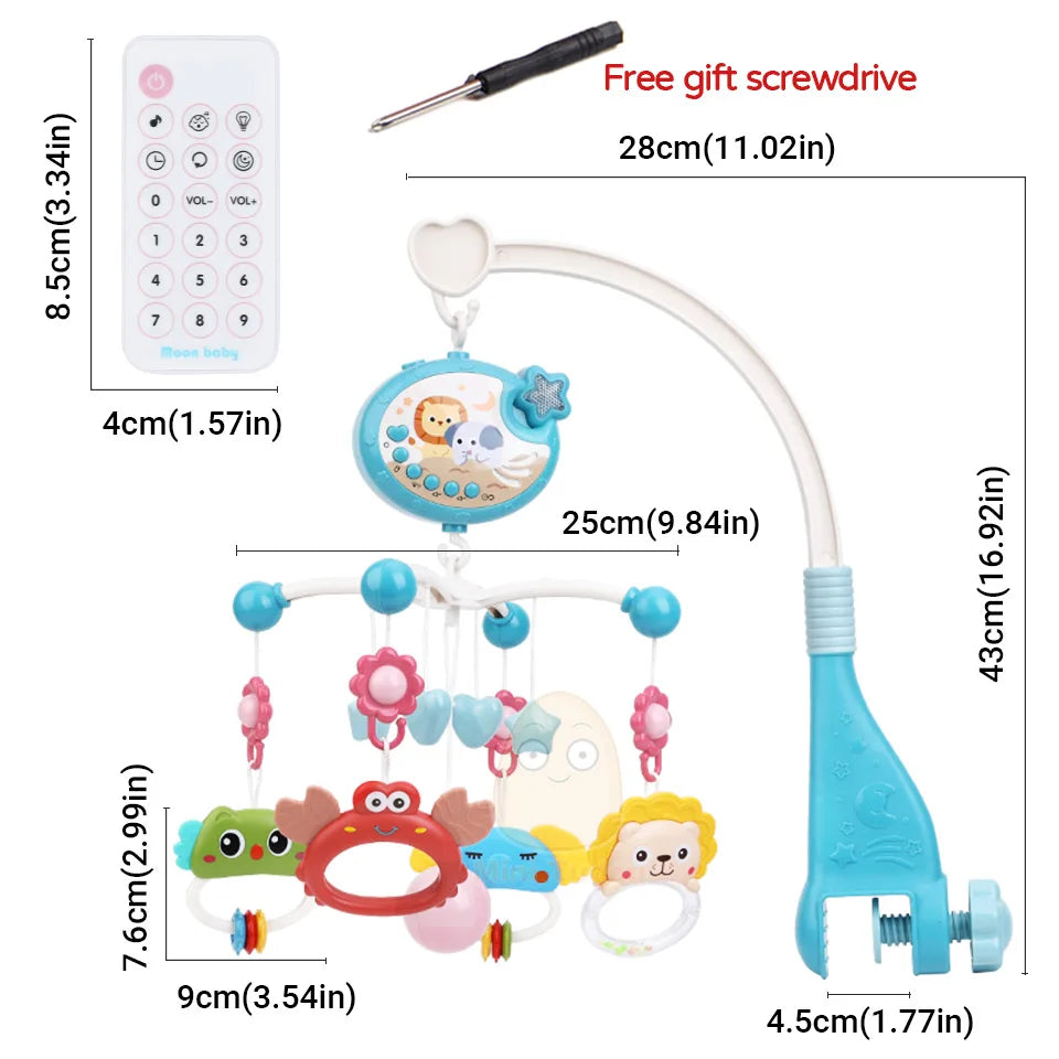 Bahkro: Rotating Sensory Hang Toy with Night Projector for Babies