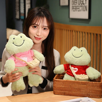 Froakie: Adorable Frog Plush in Cozy Sweater Designs and Shoulder Bags