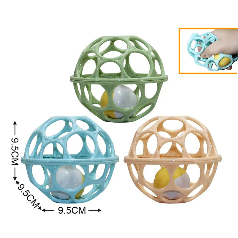 Baltod : Colorful Rattle Ball for Soothing Teething Relief and Fun Playtime